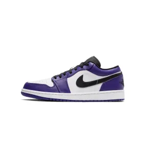 Air Jordan Mens 1 Low 'Court Purple' Shoes