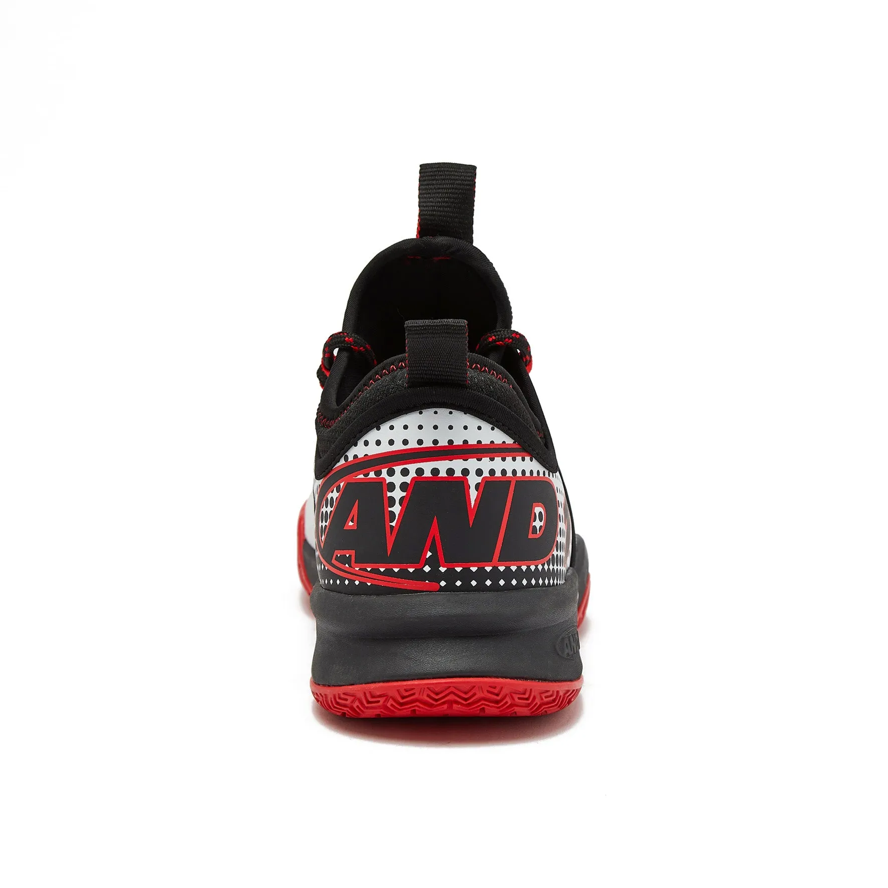 AND-1 JUNIOR CHARGE WHITE/BLACK/RED BASKETBALL SHOES