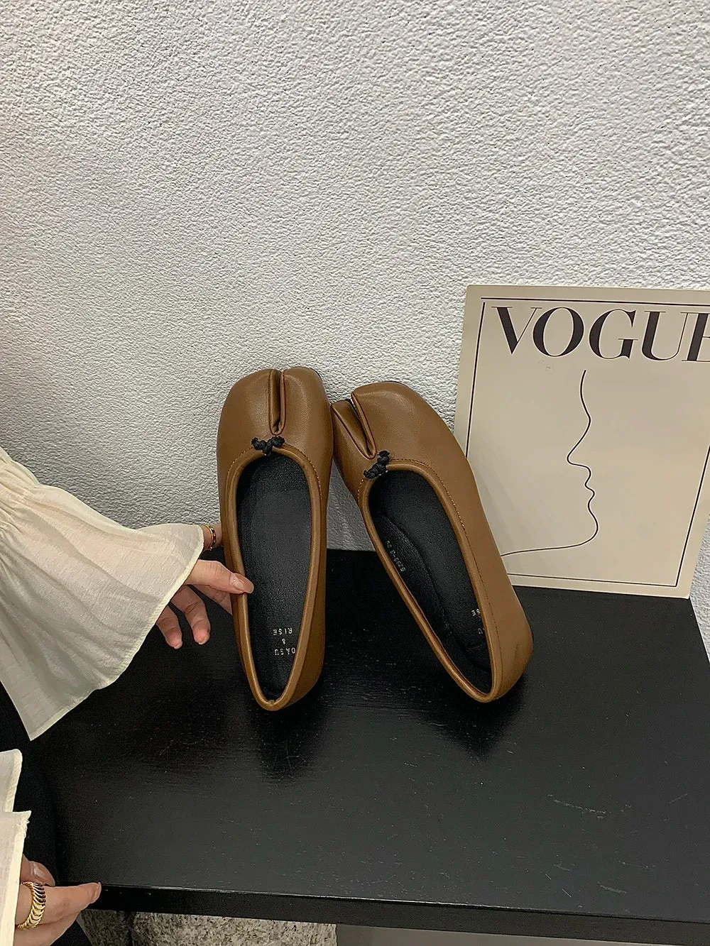 binfenxie  -  Clip Toe Women Loafers Black Beige Silver Brown Autumn Spring Dress Shoes Woman Low Flat Heeled 2024 New Arrivals Casual Ballet