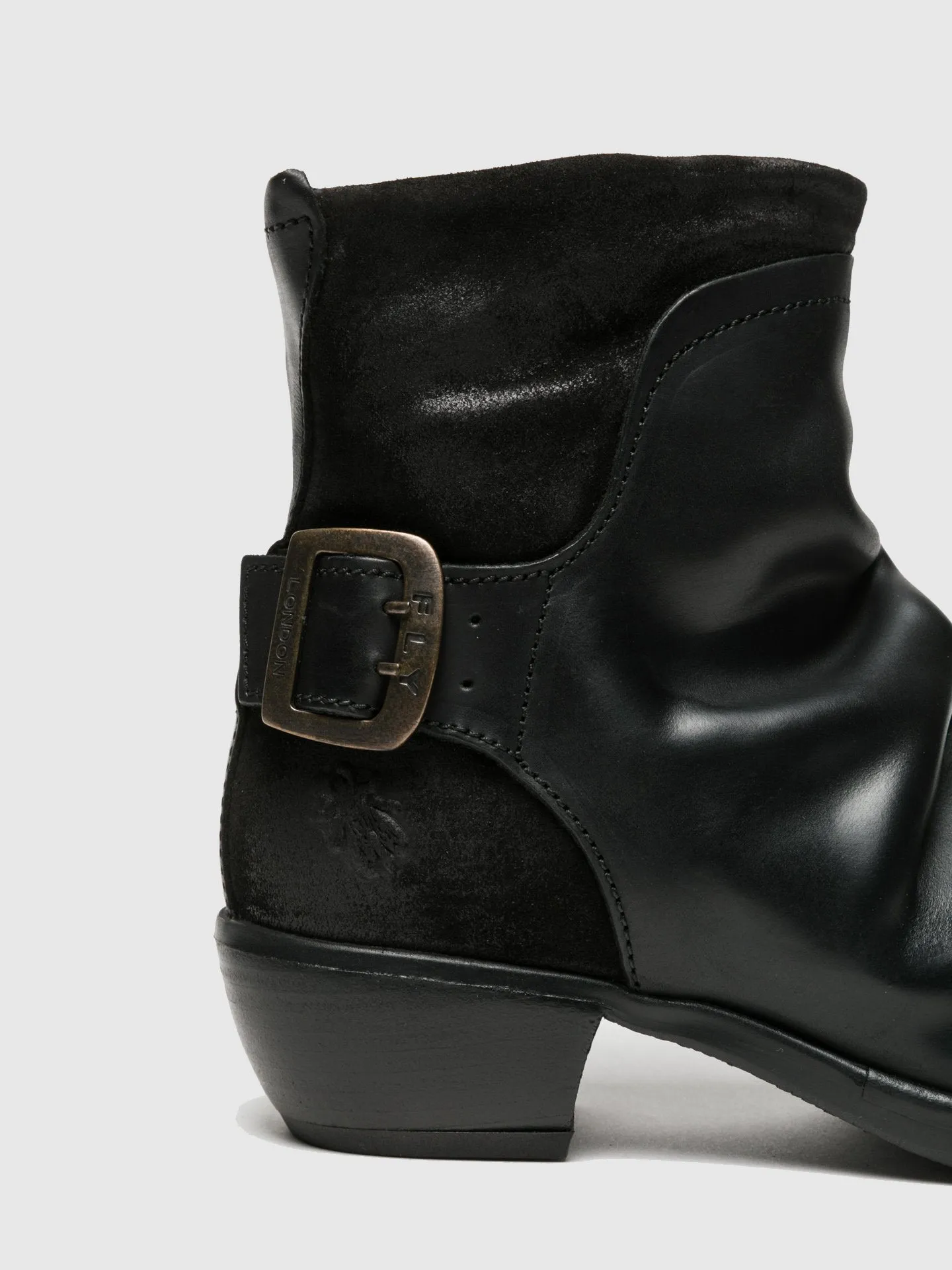 Black Buckle Ankle Boots