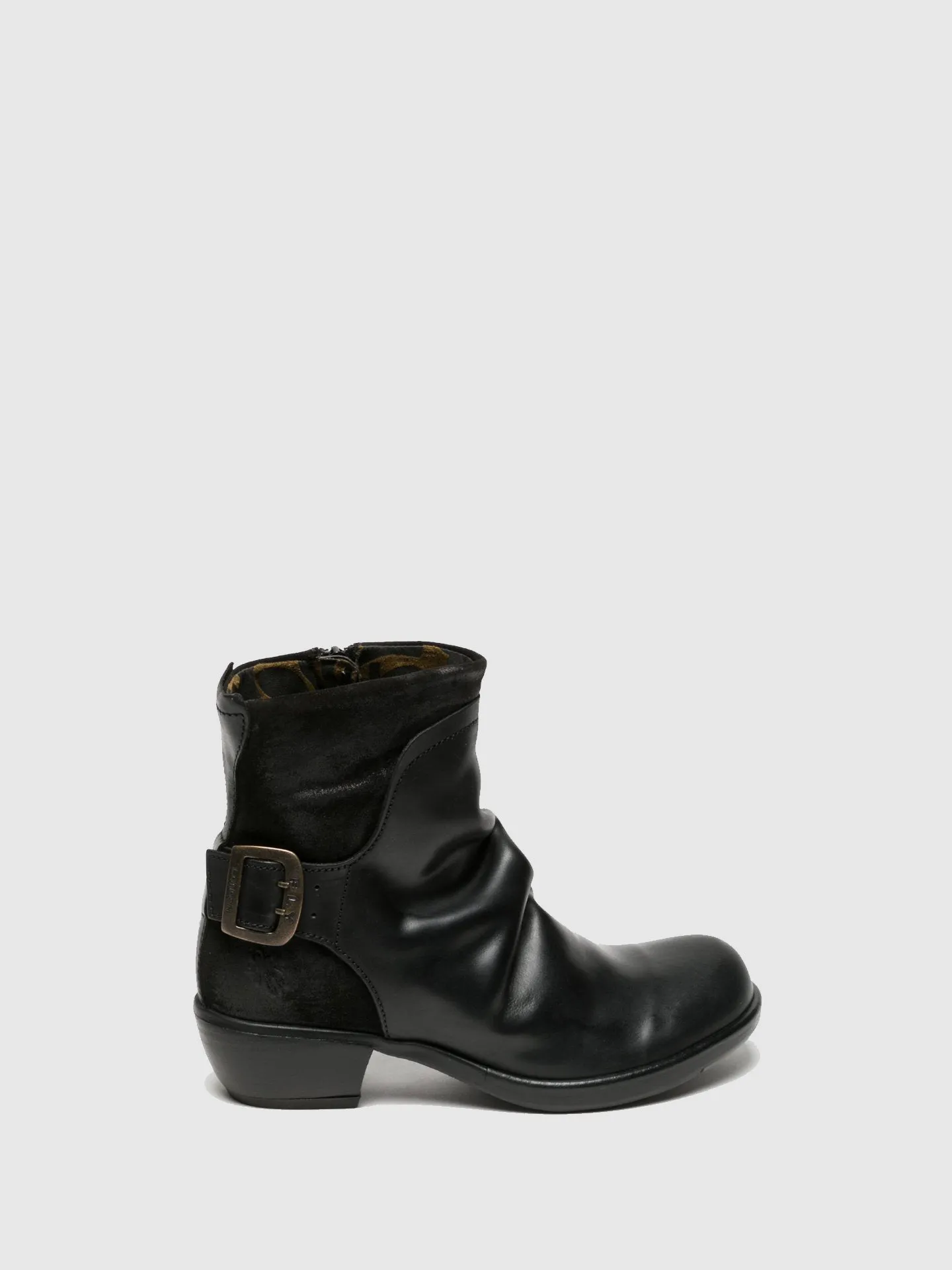 Black Buckle Ankle Boots