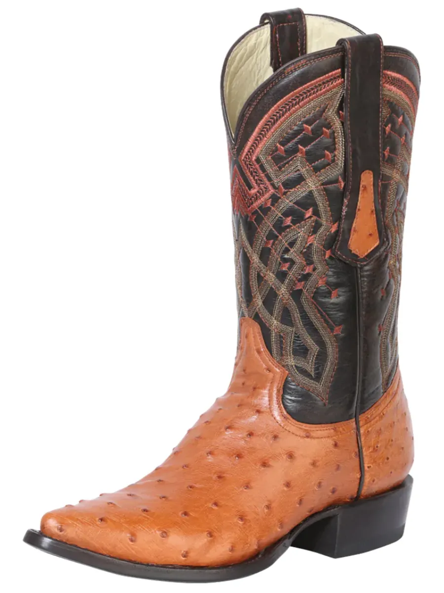 Botas Vaqueras Exoticas de Avestruz Original para Hombre 'Centenario' - ID: 124467