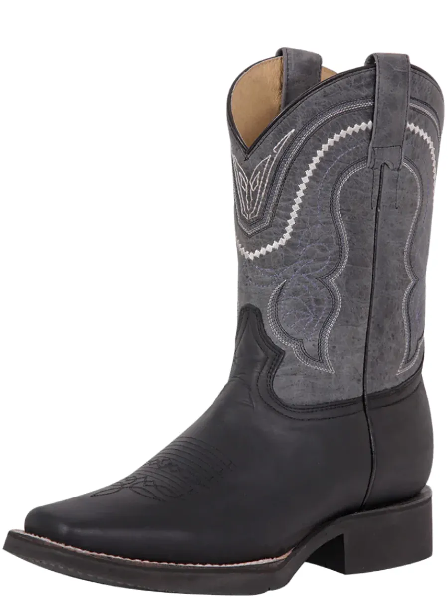 Botas Vaqueras Rodeo Clasicas de Piel Genuina para Hombre 'El General' - ID: 43006