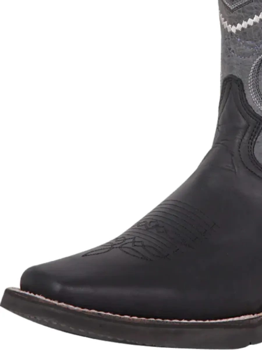 Botas Vaqueras Rodeo Clasicas de Piel Genuina para Hombre 'El General' - ID: 43006