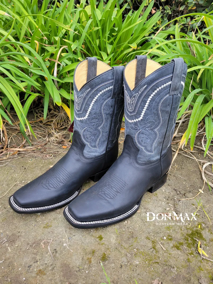 Botas Vaqueras Rodeo Clasicas de Piel Genuina para Hombre 'El General' - ID: 43006