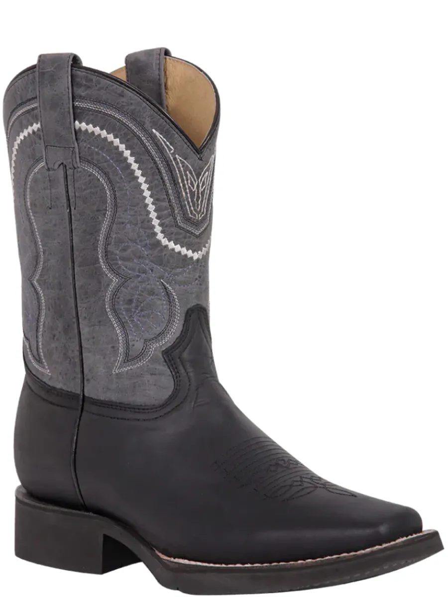 Botas Vaqueras Rodeo Clasicas de Piel Genuina para Hombre 'El General' - ID: 43006