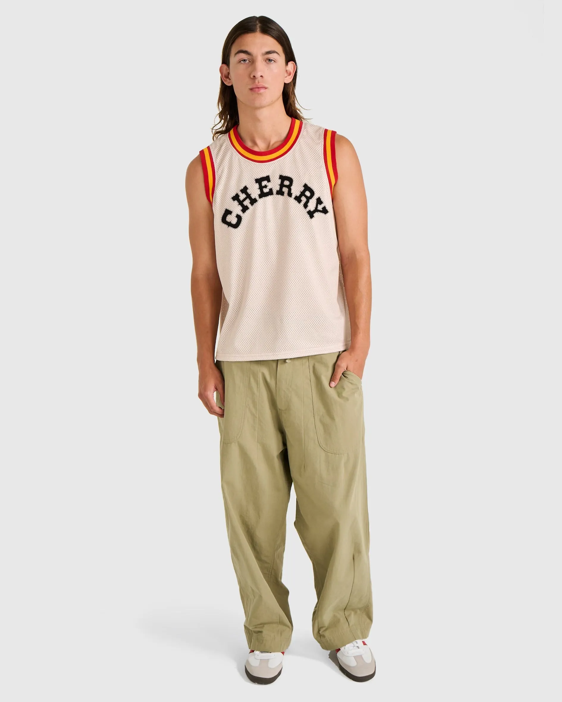 Cherry Basketball Jersey (Tan)