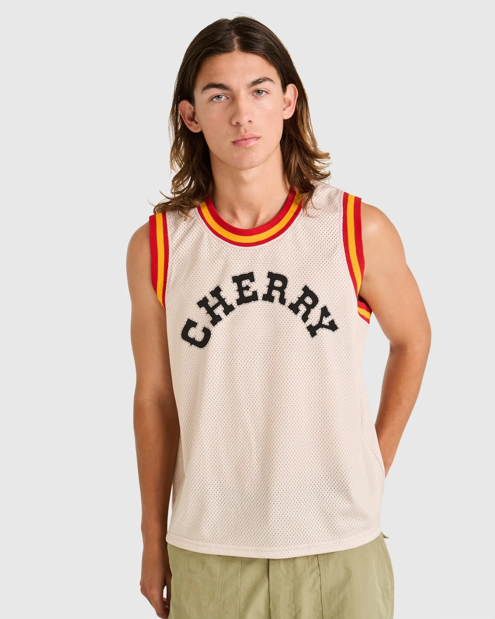 Cherry Basketball Jersey (Tan)