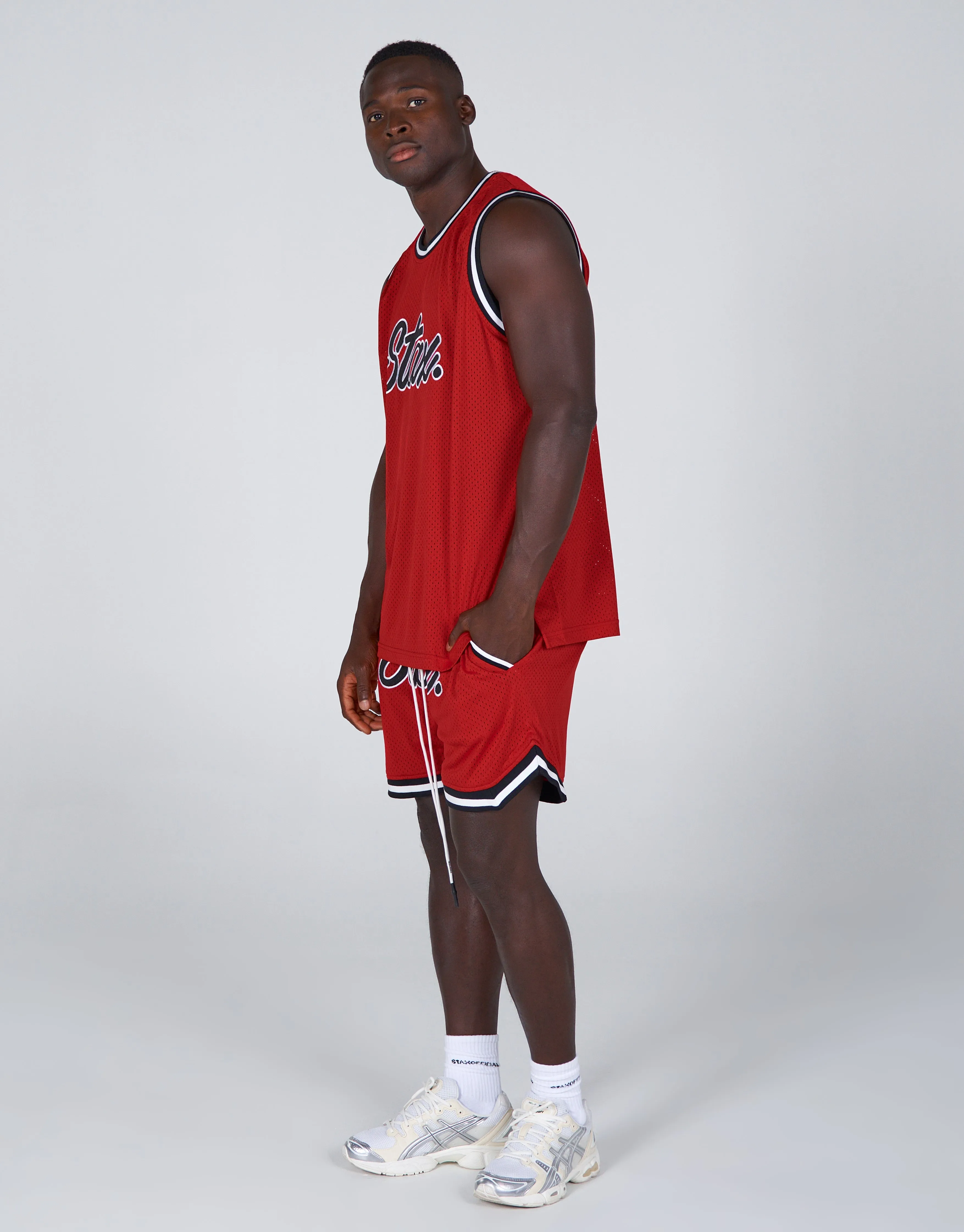 Court Drip Basketball Singlet - Stanford