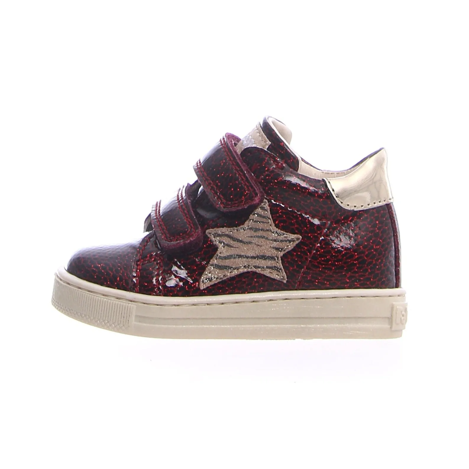 Falcotto Boy's & Girl's Sasha Vl Florida Shine/St. Zebra Fashion Sneakers - Lam Bordeaux/Platino