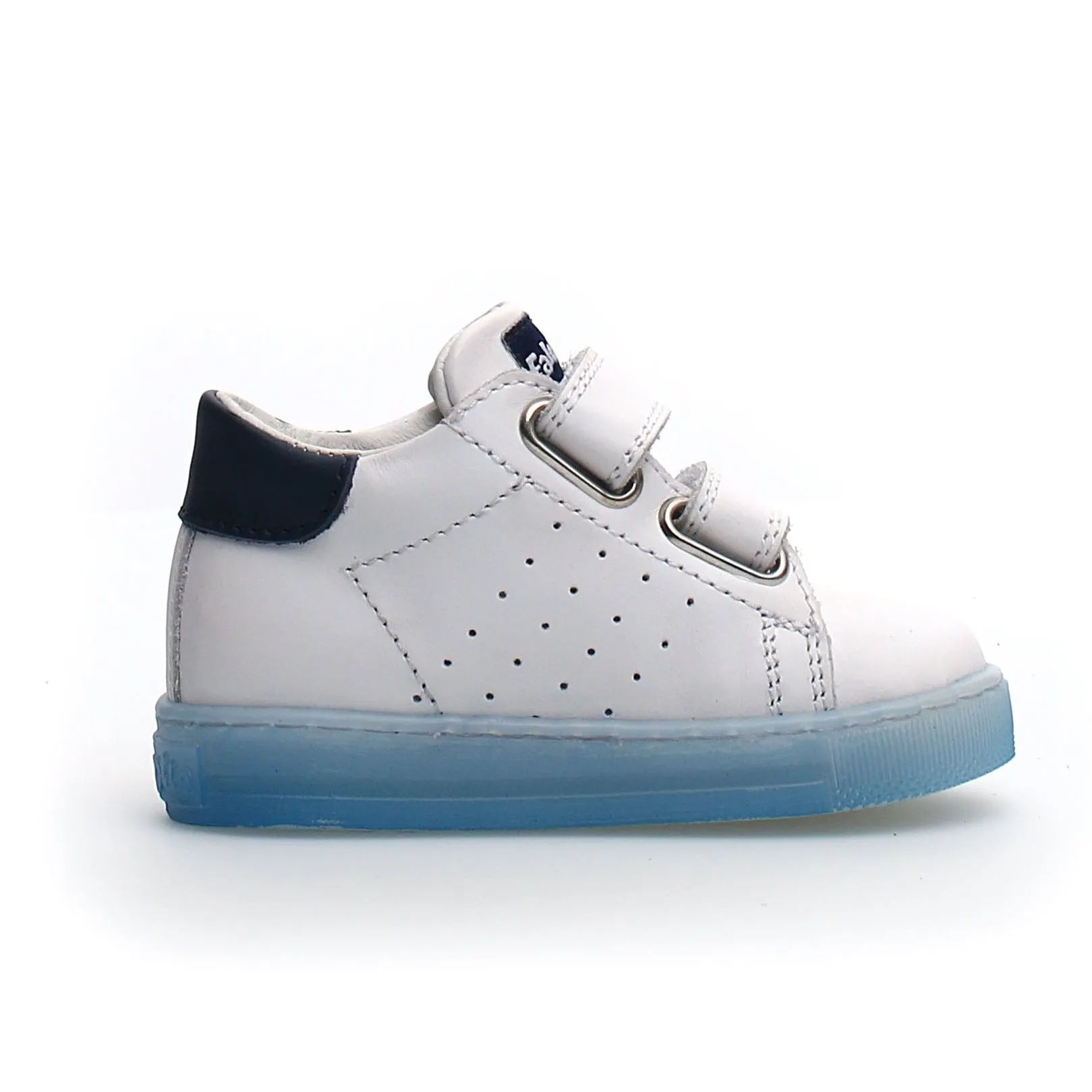 Falcotto Boy's and Girl's Salazar Vl Calf Sneaker Shoes - White/Navy