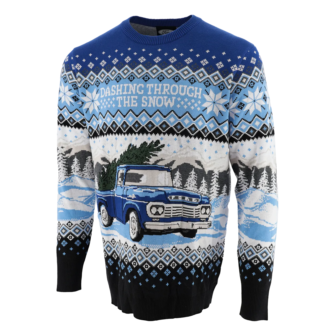 Ford Logo Dashing Through the Snow Holiday Sweater