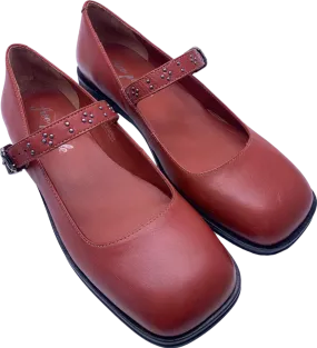 Free People Red Mary Jane Flat Shoes UK 7