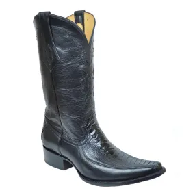 Gavel Men's Gamez Ostrich Leg Spanish Toe Boots - Black