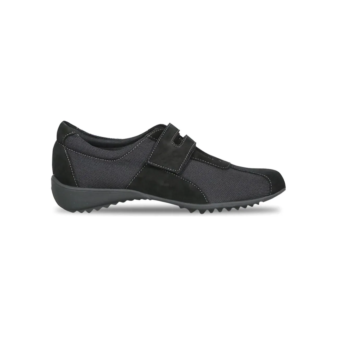 Joliet Black Fabric/Suede Casual Shoes