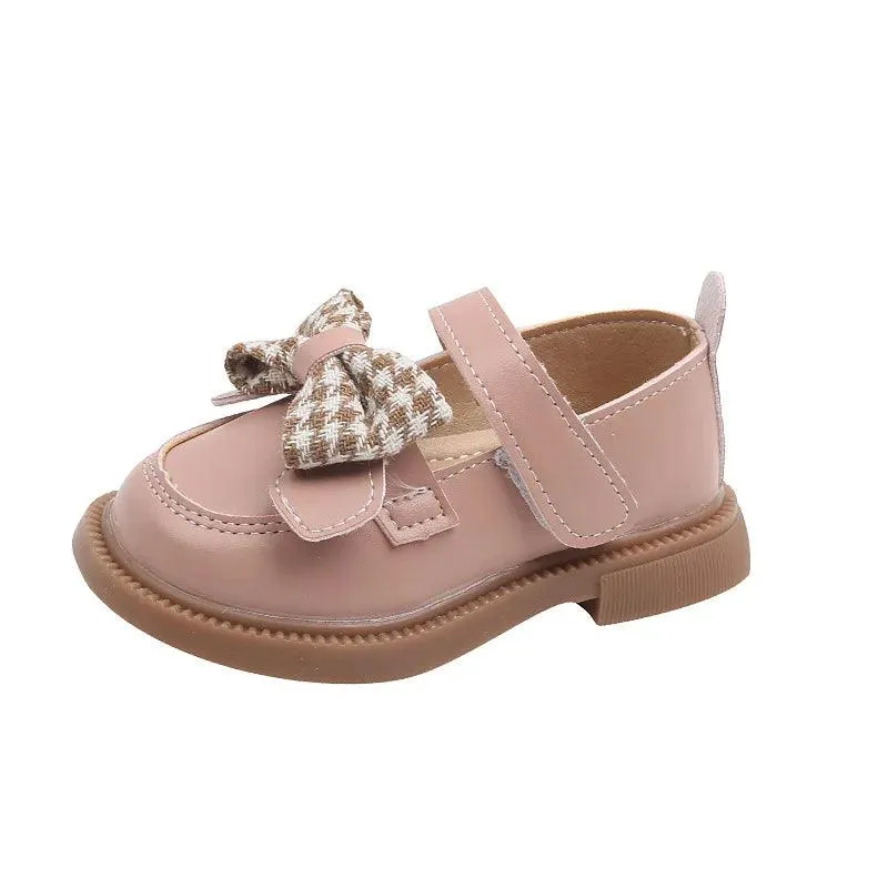 Leather Girl's Bow-tie Shallow G04271 Children's Casual Shoes