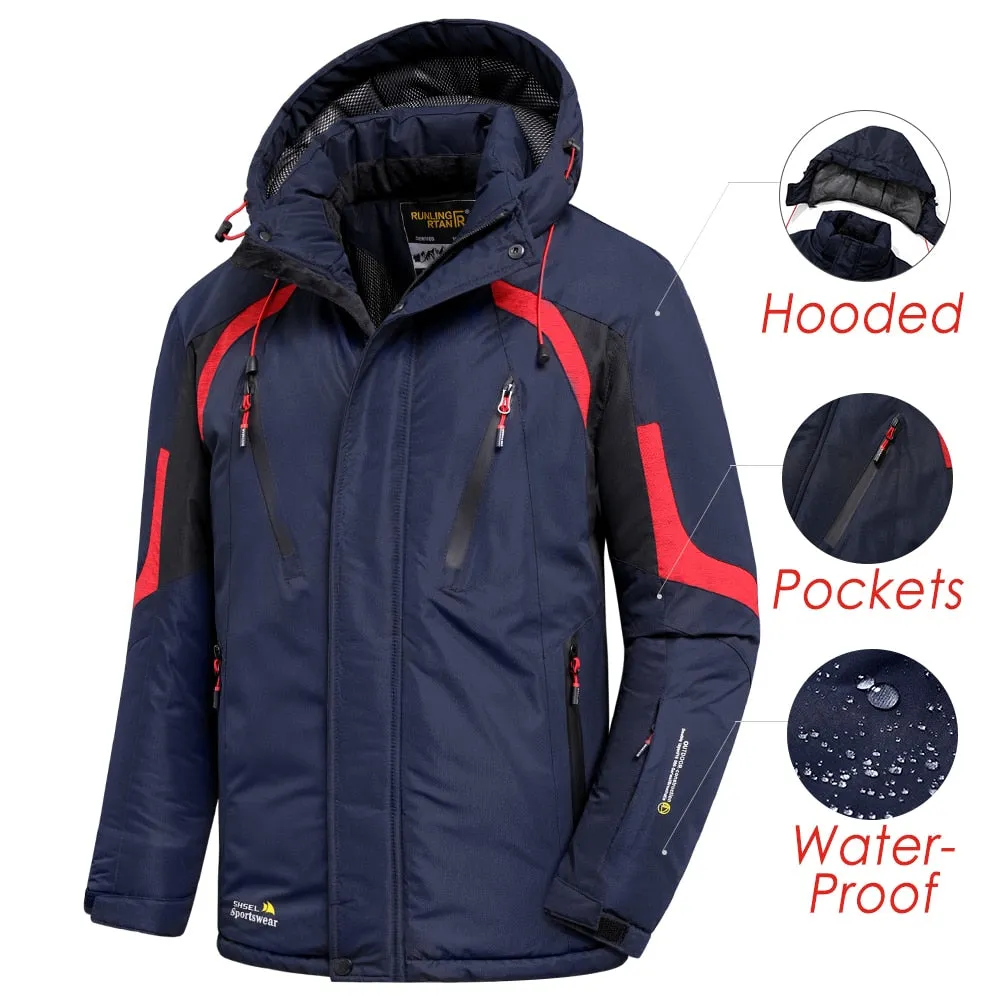 Men Hooded Winter Snow Parkas