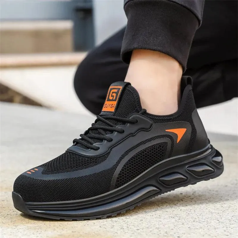 Men's Black Safety Work Sneakers - CS439650 Casual Shoes