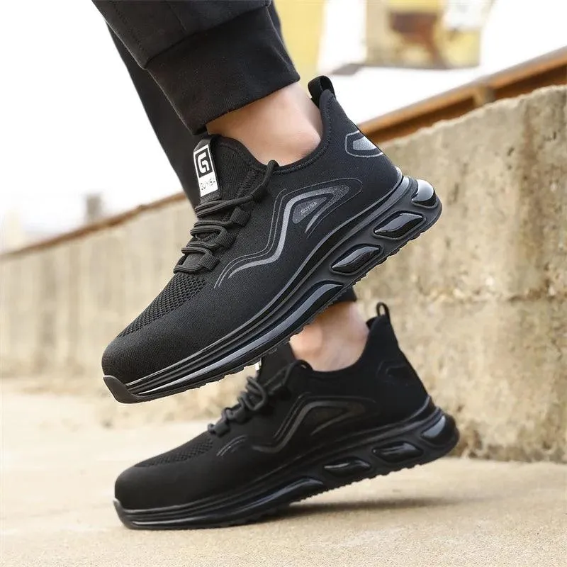 Men's Black Safety Work Sneakers - CS439650 Casual Shoes