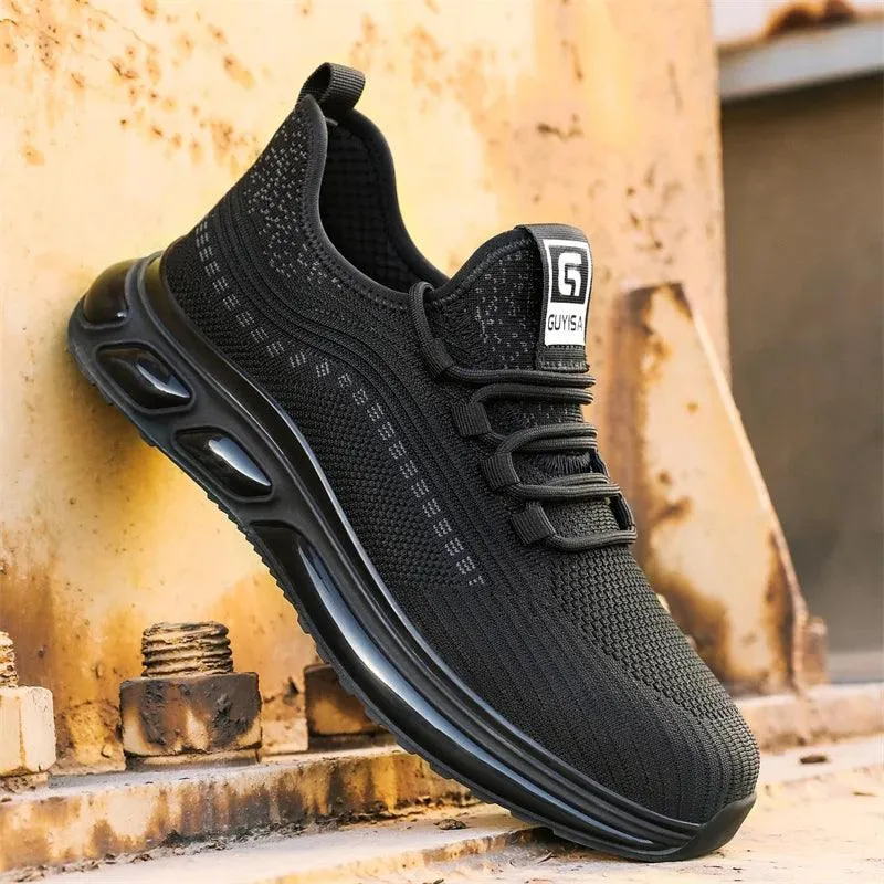 Men's Black Safety Work Sneakers - CS439650 Casual Shoes