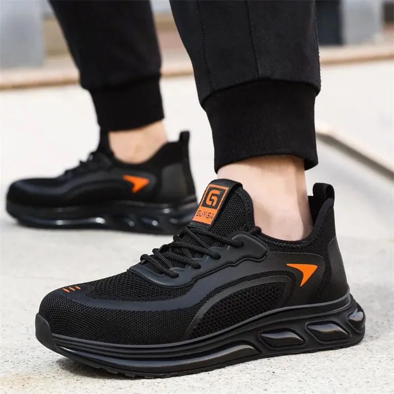 Men's Black Safety Work Sneakers - CS439650 Casual Shoes