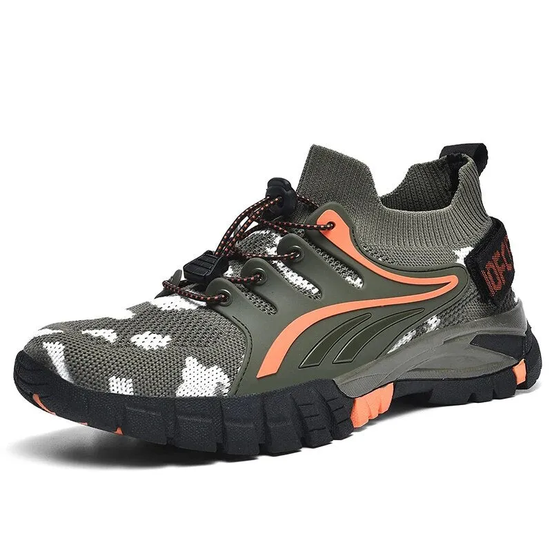 Men's Hiking Sneakers: H0410 Breathable Casual Shoes for Trekking