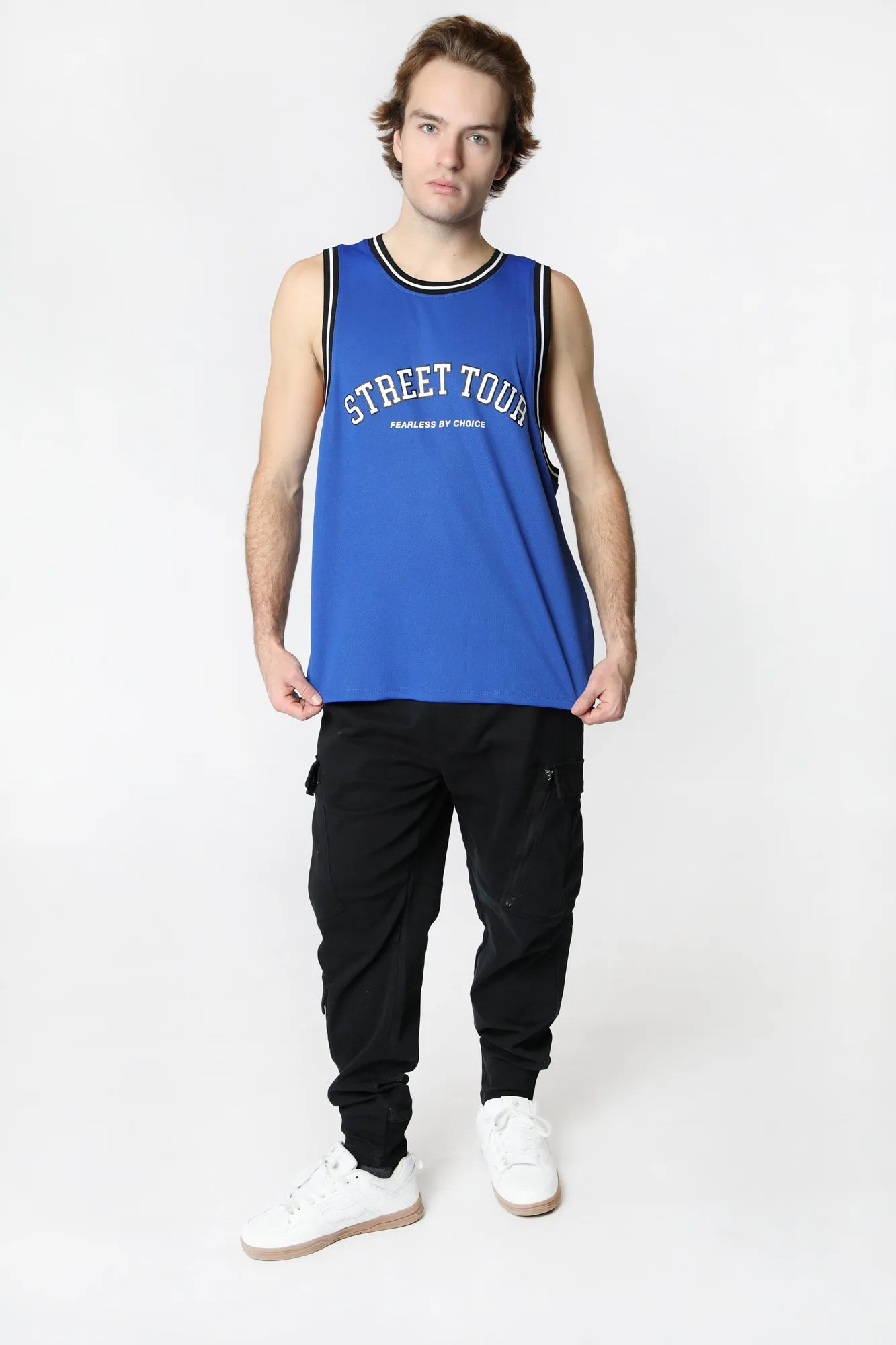 Mens Printed Basketball Jersey Tank Top