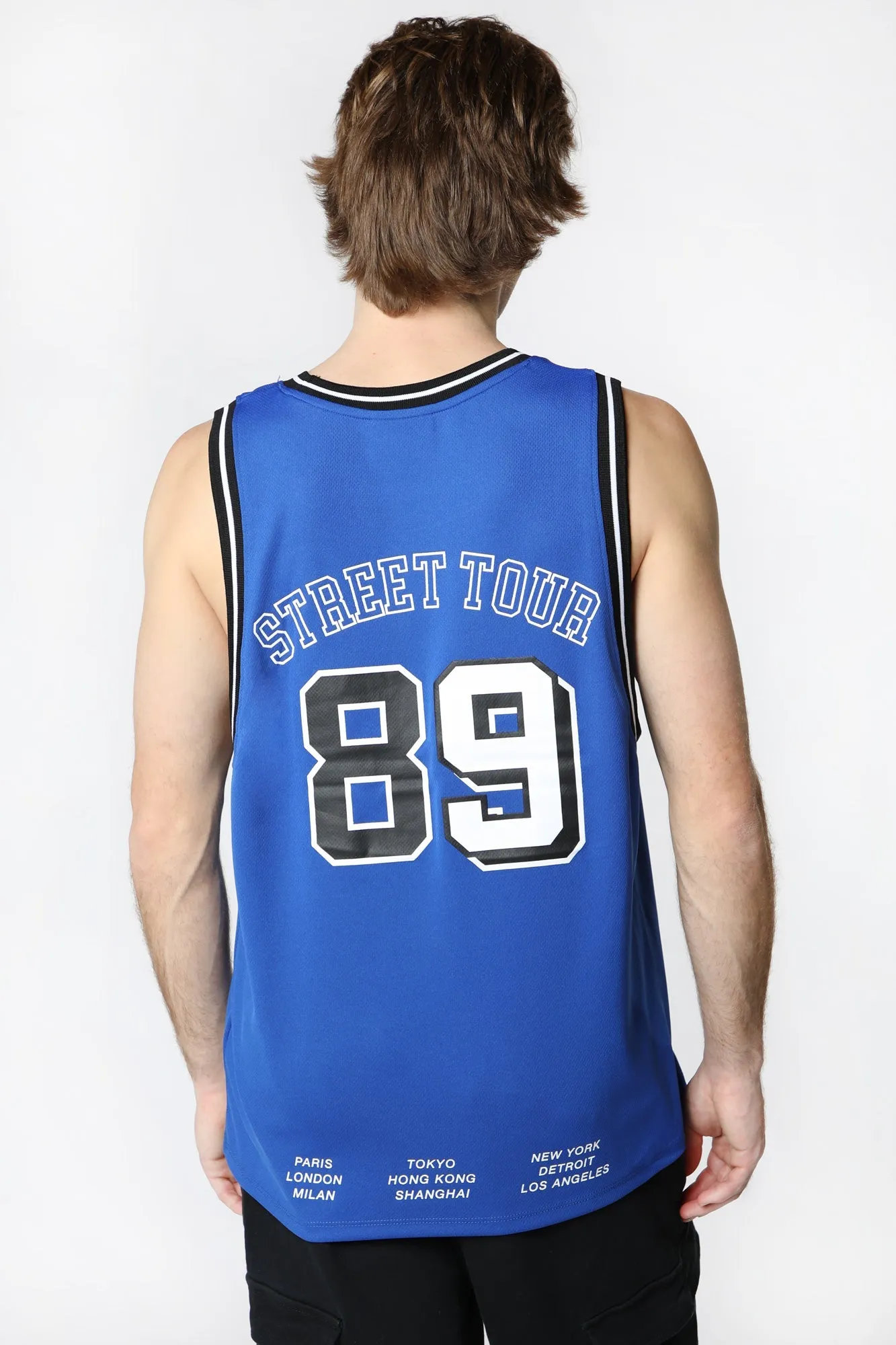 Mens Printed Basketball Jersey Tank Top