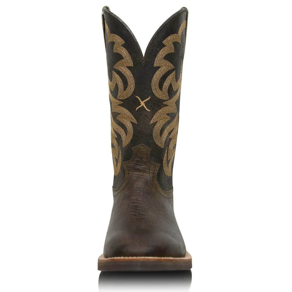 Men's Twisted X Ruff Stock Boots Tobac and Taupe