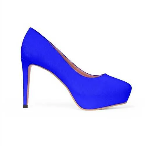 Royal Blue Platform Shoes