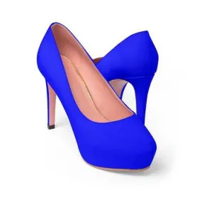 Royal Blue Platform Shoes