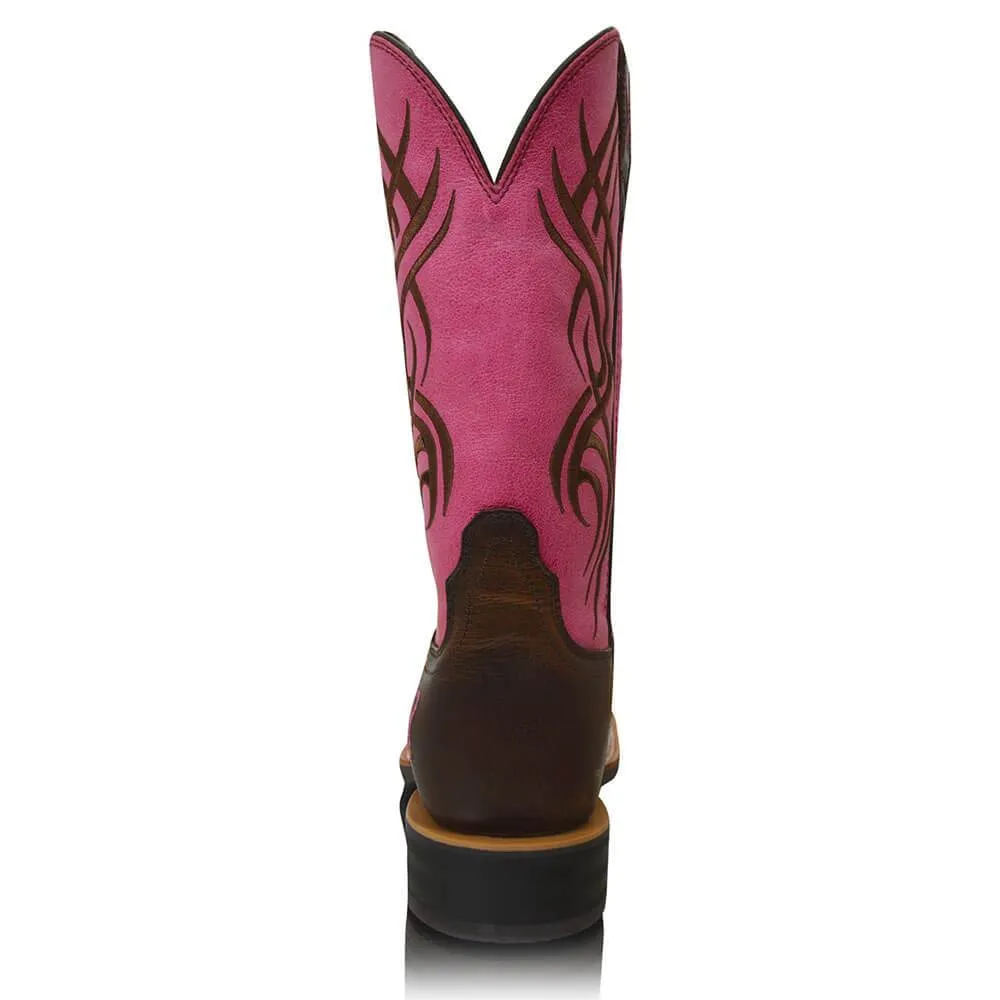 Women's Twisted X Pink Ribbon Ruff Stock Western Boots