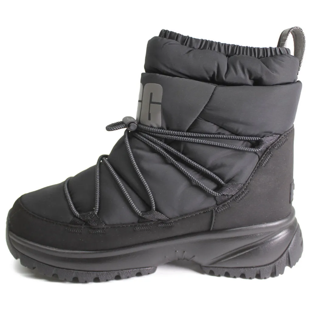 Yose Puffer Mid Leather Textile Synthetic Women's Snow Boots