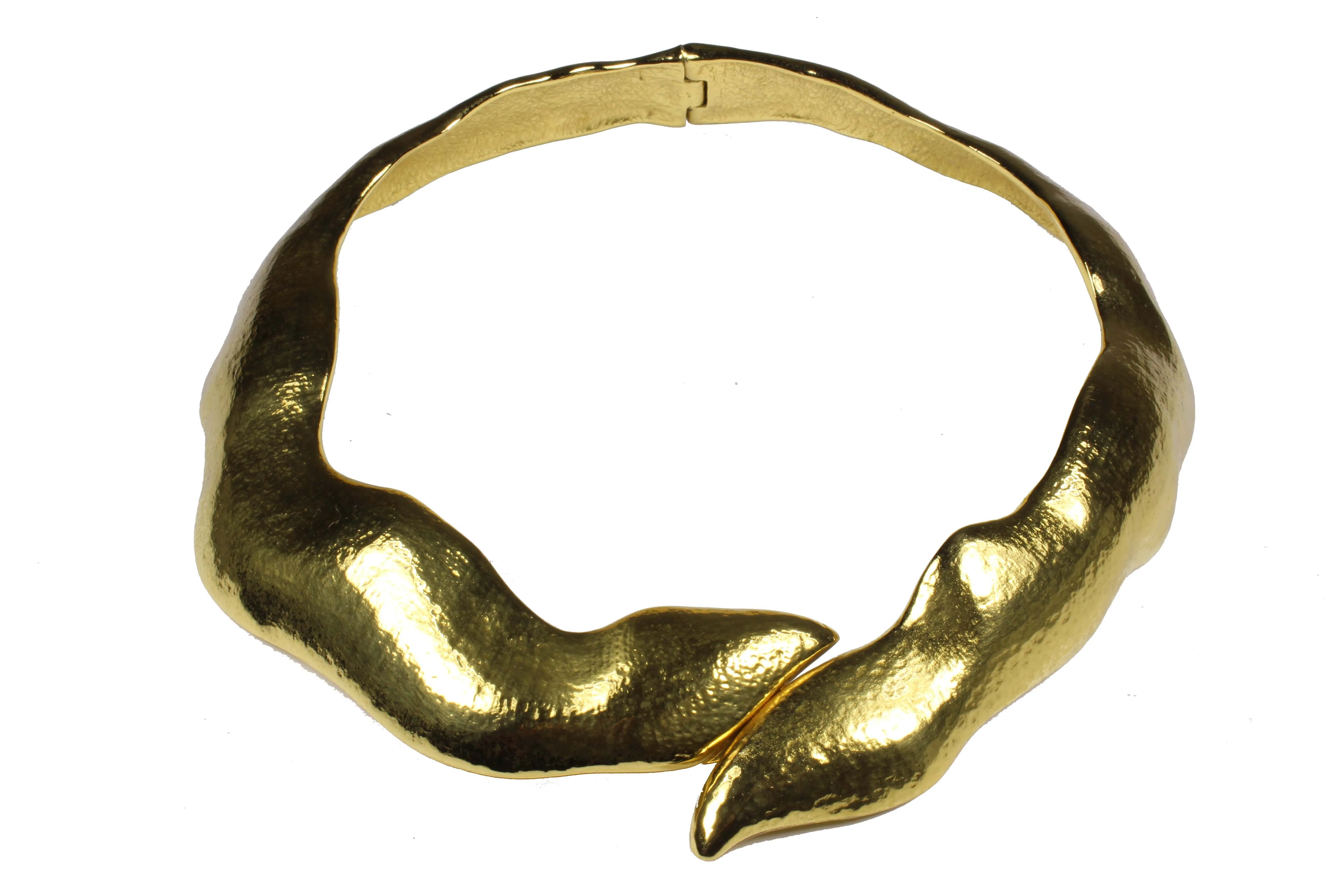 YVES SAINT LAURENT Fuego gold metal necklace