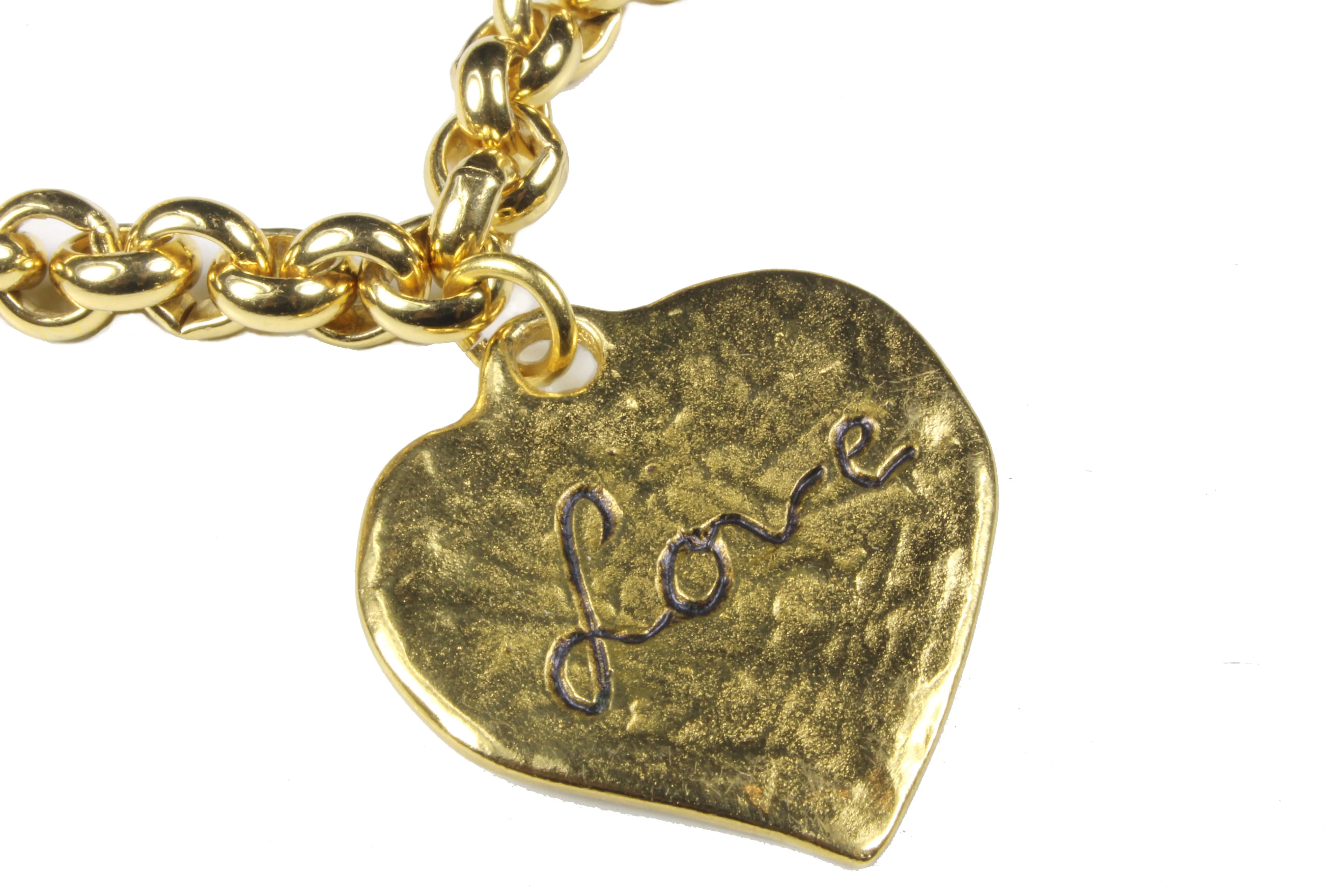 YVES SAINT LAURENT love heart charm bracelet