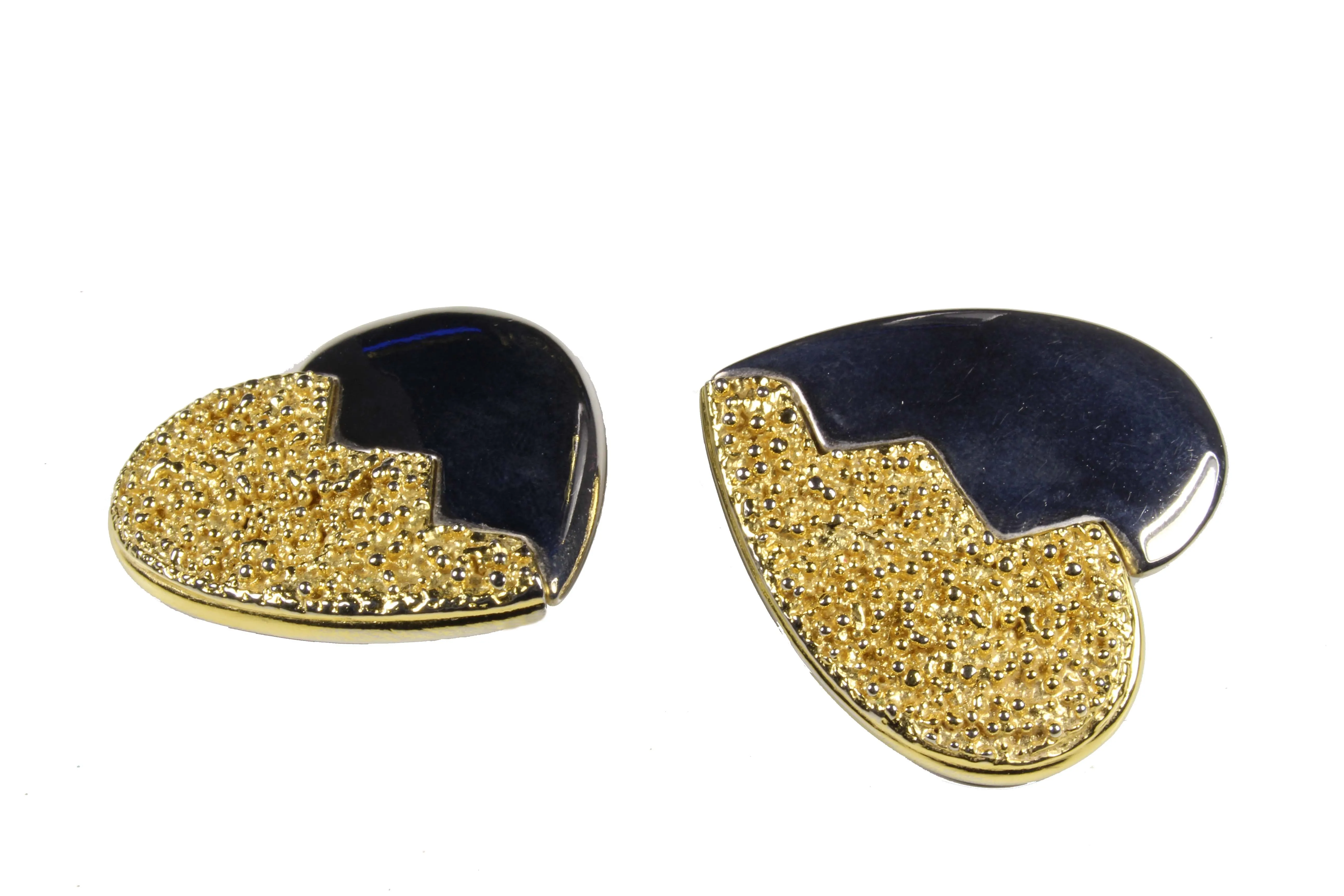 YVES SAINT LAURENT split heart earrings