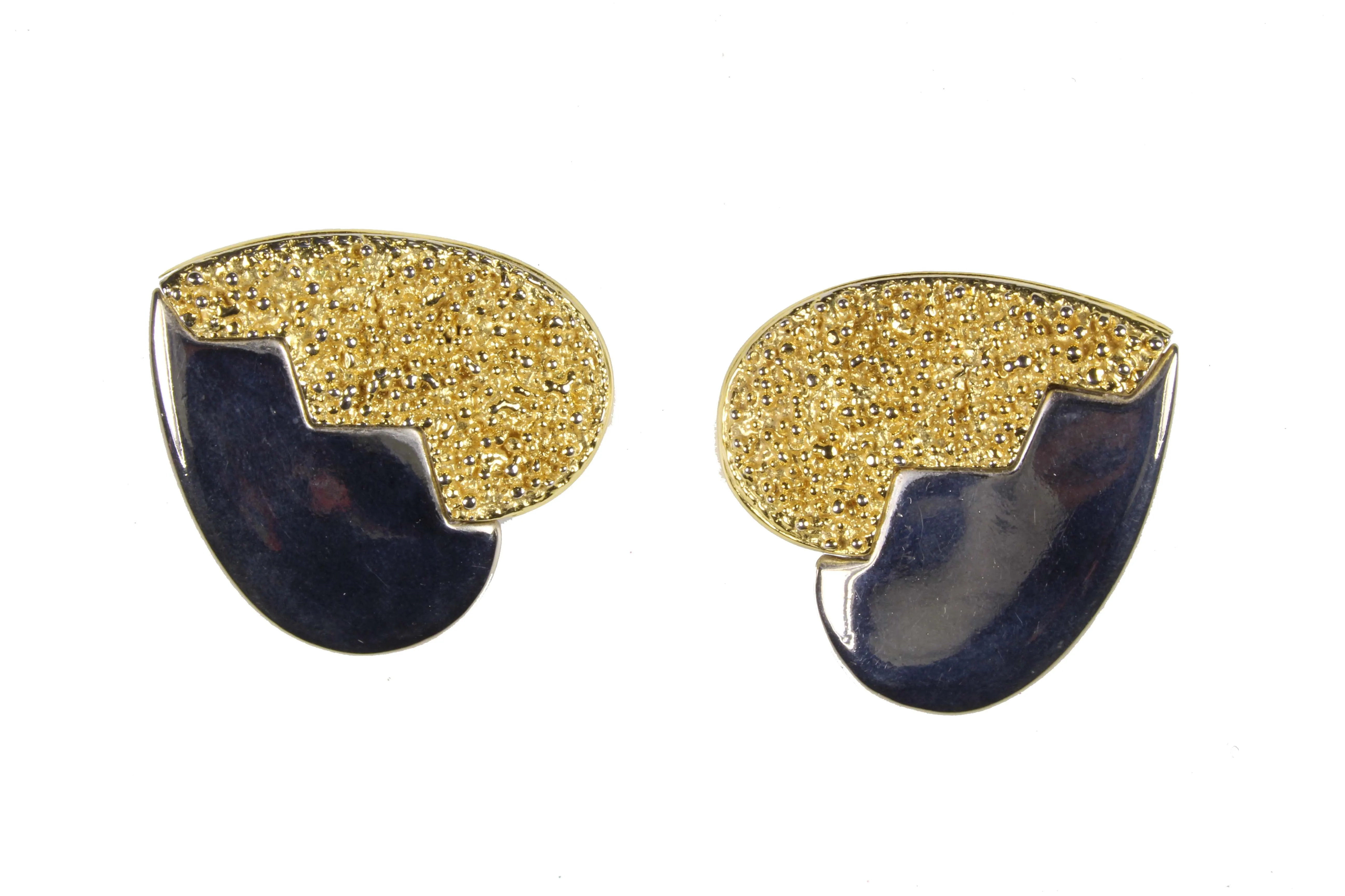 YVES SAINT LAURENT split heart earrings